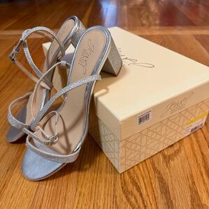 Silver Jewel Badgley Mischka Block Heel